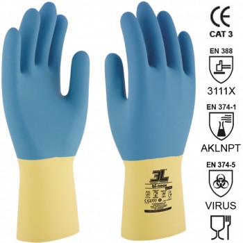 Guantes de policloropreno (neopreno) sobre látex mod. bi-neox (gss-003)