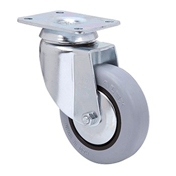 Rueda giratoria de goma con pletina mod. bh-pgi