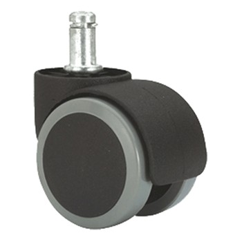 Rueda doble de poliuretano con espiga giratoria mod. dk-dk