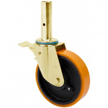 Rueda de poliuretano para andamios con soporte para tubo interior serie tva-hu 2-2496