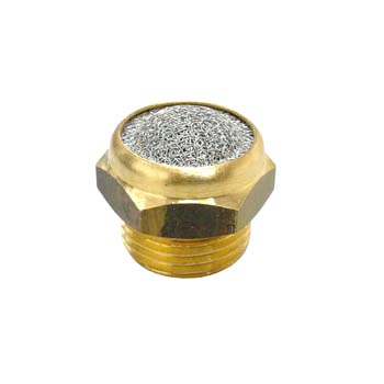 Silenciador con rosca cilíndrica y malla de acero inoxidable mod. spa