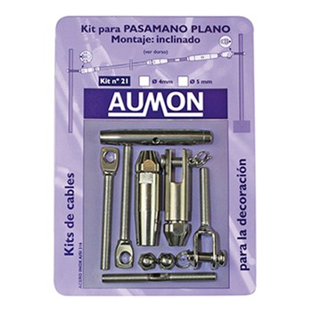 Kit n.21 para pasamano plano (montaje inclinado)