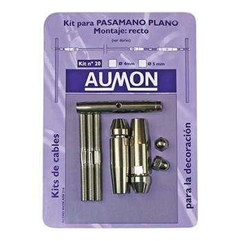 Kit n.20 para pasamano plano (montaje recto)