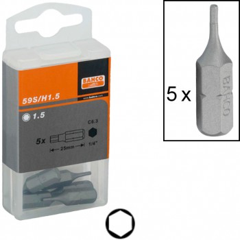 Pack de puntas de destornillador estándar (5 unidades) (1/4