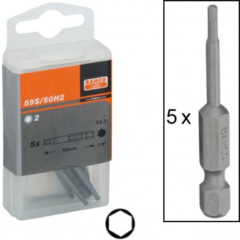 Pack de puntas de destornillador estándar (5 unidades) (1/4