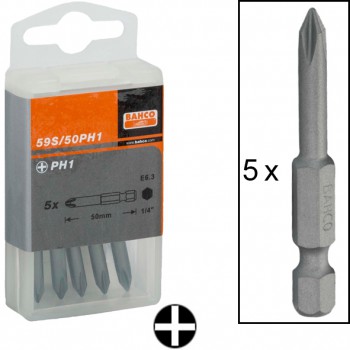Pack de puntas de destornillador estándar (5 unidades) (1/4