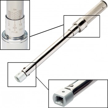 Llave dinamométrica  de cabeza intercambiable ref. 7465