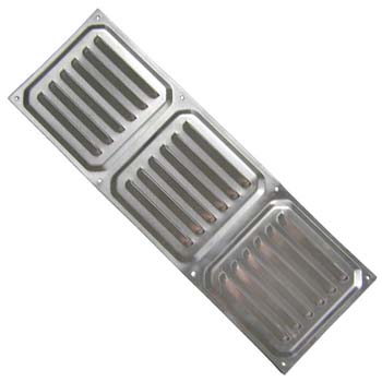 Rejilla de ventilación rectangular para atornillar (10x30 cm)