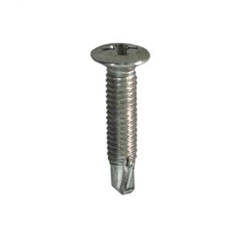 Tornillo autotaladrante cincado para chapa con cabeza gota de sebo 120º ref. hm