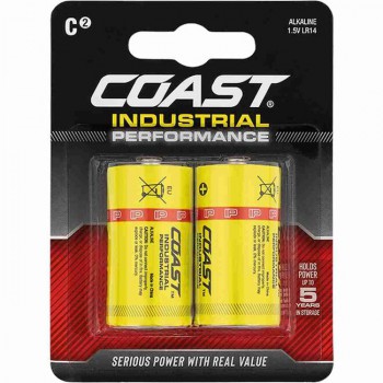 Blister de 2 pilas alcalinas coast lr14 de 1,5 v.