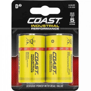 Blister de 2 pilas alcalinas coast lr20 de 1,5 v.