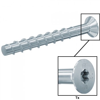 Tornillo de acero de alto rendimiento para hormigón mod. ultracut fbs ii sk