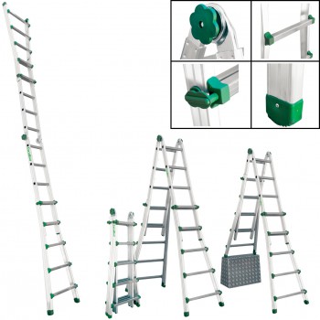 Escalera telescópica multiusos escalibur mod. es-tele