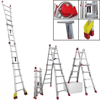 Escalera telescópica multiusos súper profesional mod. teles