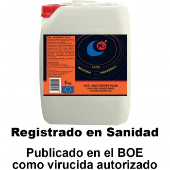 Limpiador desinfectante ref. oxa bacterdet plus (5 litros)