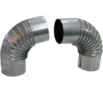 Codo galvanizado tipo fumisteria