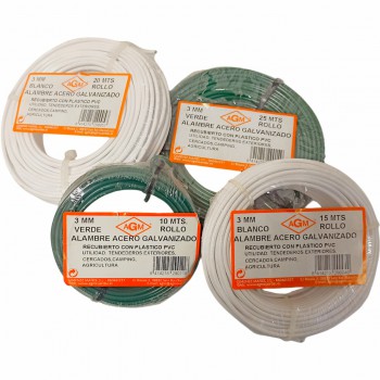 Alambre plastificado en rollo pequeño
