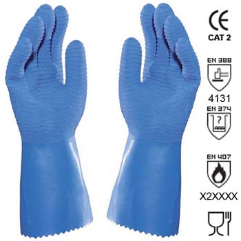 Guantes de látex natural mod. harpon 326.