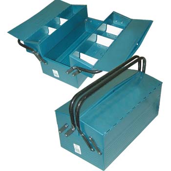 Caja metálica para herramientas con 3 departamentos