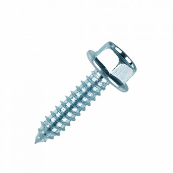Tornillo autorroscante de cabeza hexagonal y arandela estampada, de acero zincado ref. aue