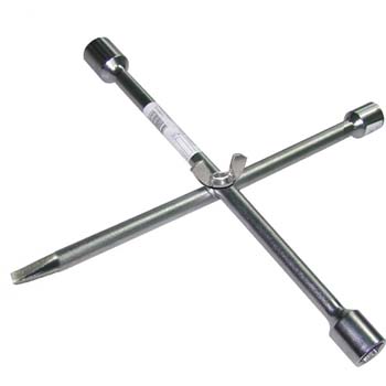 Llave de cruz plegable para ruedas