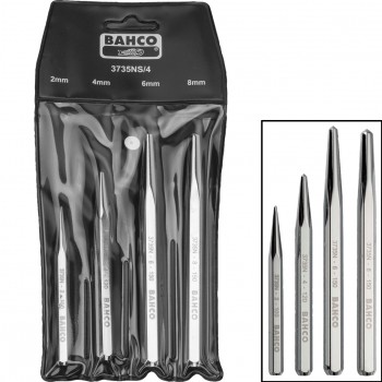 Juego de granetes con acabado cromado: 4 unidades/estuche ref. 3735ns/4