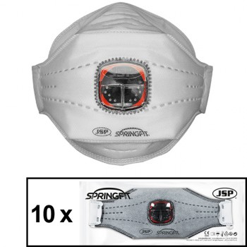 Mascarilla plegable (435ml ffp3) (caja 10 unidades) con válvula typhoon mod. springfit™