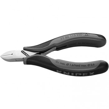 Alicates de corte diagonal para electrónica knipex mod. 77 02 115 esd