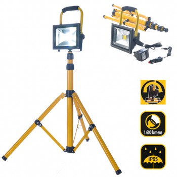 Foco led portátil recargable con trípode de 1600 lumens ref. kl1600lpwlt