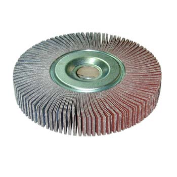 Rueda mil hojas pg sin eje con laminillas de tela abrasiva y mineral óxido de aluminio