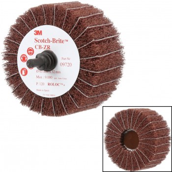 Cepillo scotch-brite™ combi de láminas de fibra, con sistema roloc™