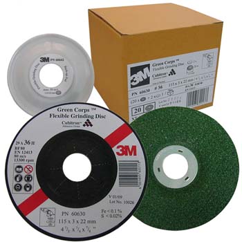 Caja de discos abrasivos flexibles green-corps™ con mineral cubitron™