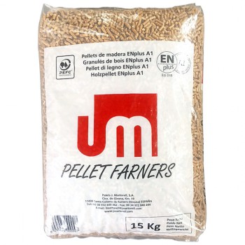 Pellets de madera en saco de 15 kg
