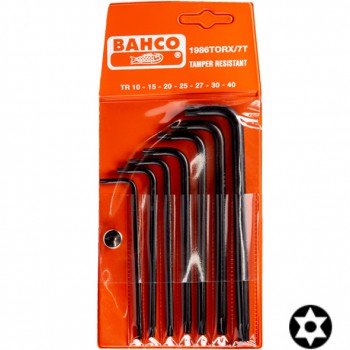Juego de llaves acodadas fosfatadas para torx® inviolables (7 piezas) ref. 1986torx/7t