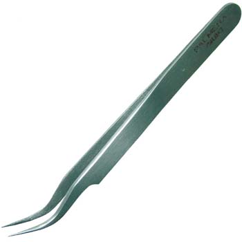 Pinza con punta de aguja para microindustria
