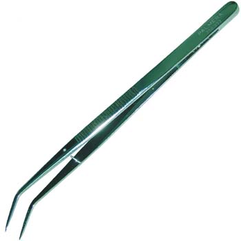 Pinza recogedora con guía boca estriada