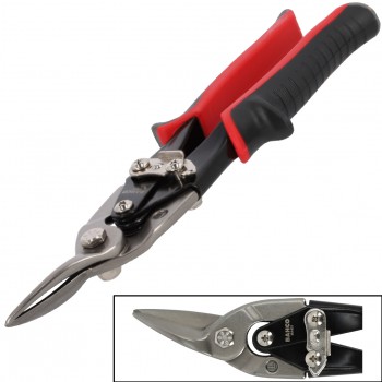 Tijeras cortachapa corte a izquierdas con más potencia gracias a la acción de palanca y mango rojo de hasta 1,5 mm ref. ma401
