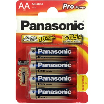 Blister de 4 pilas alcalinas panasonic lr6 de 1,5 v.