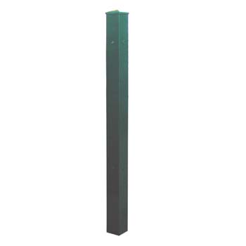 Poste esquinero cuadrado verde.