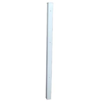 Poste intermedio/extremo cuadrado blanco.