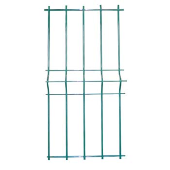 Panel de mallazo plegado verde.