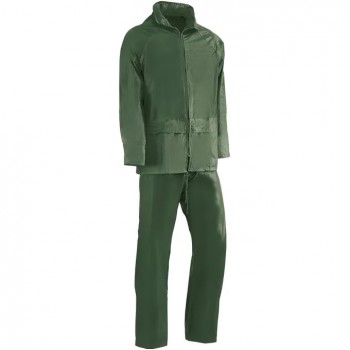 Traje de agua frío y lluvia de color verde