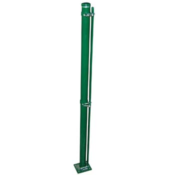 Poste puntal galvanizado y pintado verde con base.