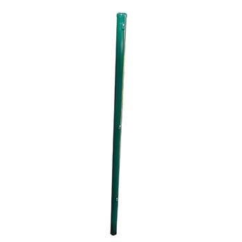 Poste intermedio galvanizado y pintado verde.