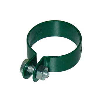 Brida para postes tornapuntas pintada verde.
