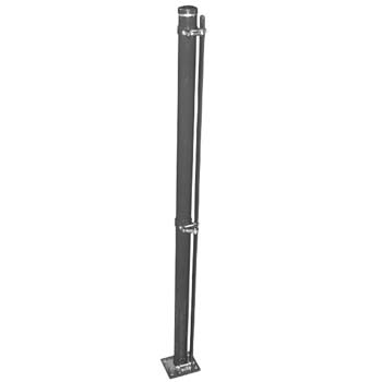 Poste puntal galvanizado con base.