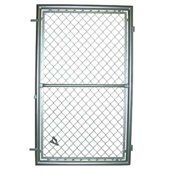 Puerta de enrejado de simple torsión galvanizada para utilizar con candado.