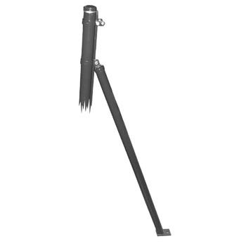 Poste tornapuntas galvanizado con base.