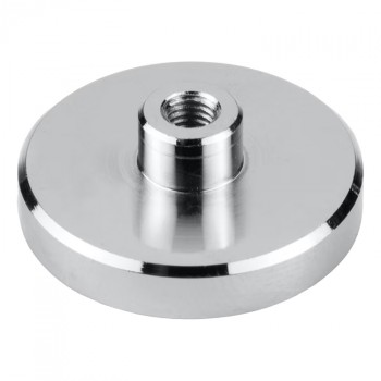 Base magnética plana con tetón y rosca interior
