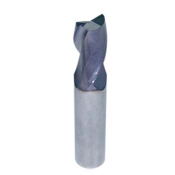 Fresa frontal de metal duro, serie corta, de 2 labios